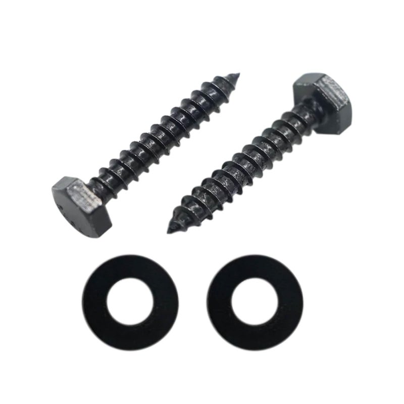 Evecad Store 25PCS 1/4" x 1-1/2" Hex Head Lag Screws, Stainless Steel Black Lag Bolts, Heavy Duty Lag Bolts, Washers Included - Image 1